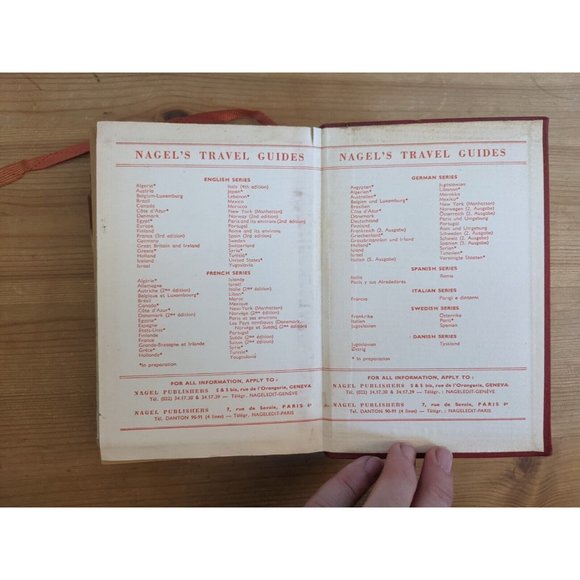 NAGEL'S FRANCE TRAVEL GUIDE Vintage 1956 w/ Maps of Paris & Country Red Rare - Picture 14 of 16